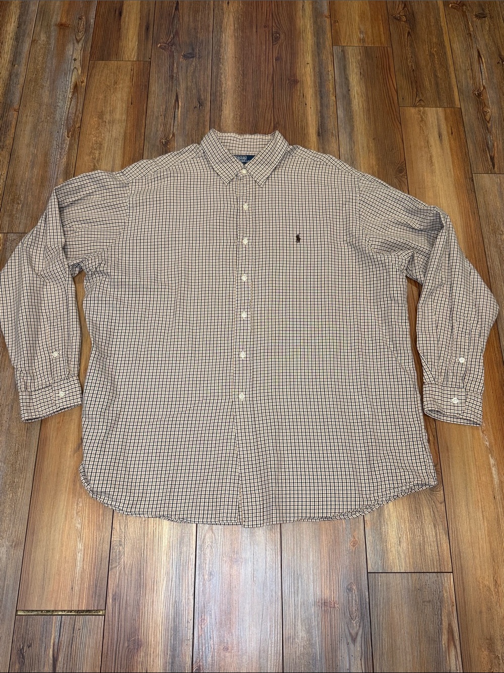 Polo Ralph Lauren Lowell Sport Men’s Brown Plaid Button-Down Shirt XXL